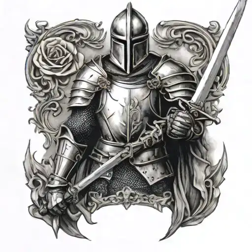 Knight Holding A Sword