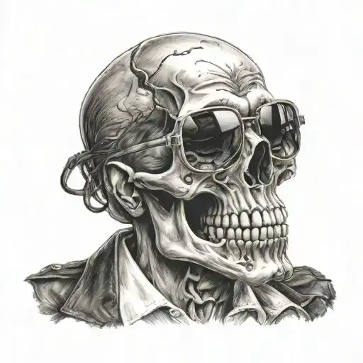 Skull Wearing Sunglasses