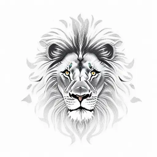 Lion Face With Gold Chain