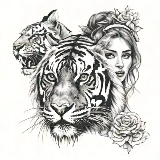 Tiger And Women Face