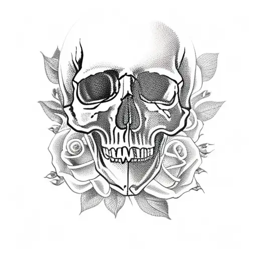 Skull With Roses
