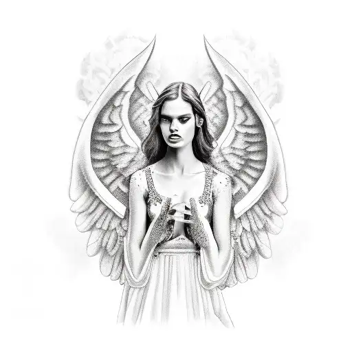 Angel In Designer With Gun