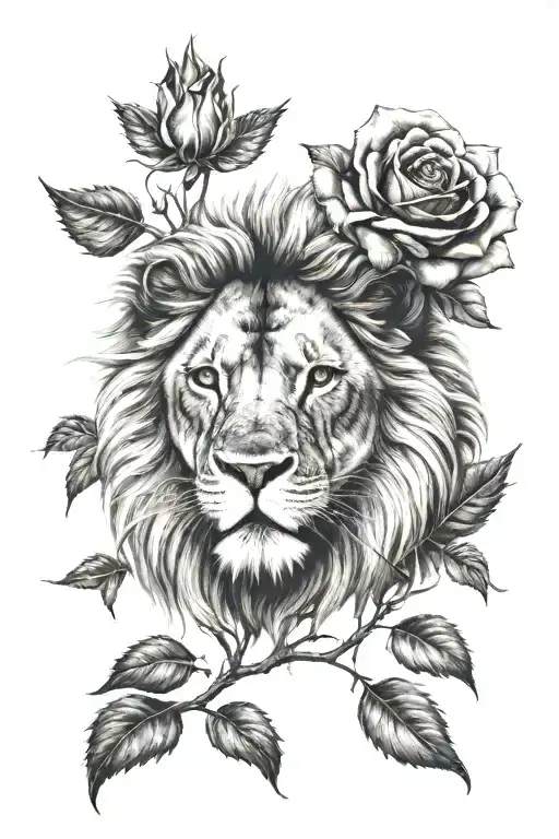 Lion Rose Which Reflects Anger And Love