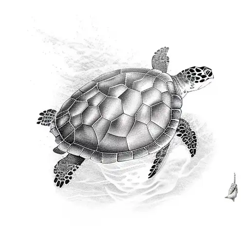 Turtle Swimming Upstream