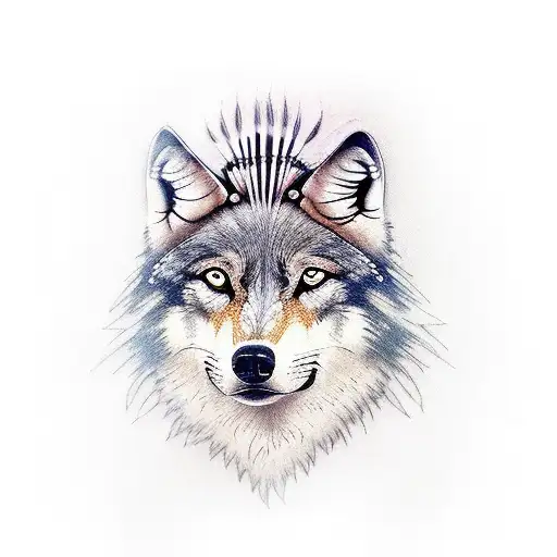 Native Wolf Headdress
