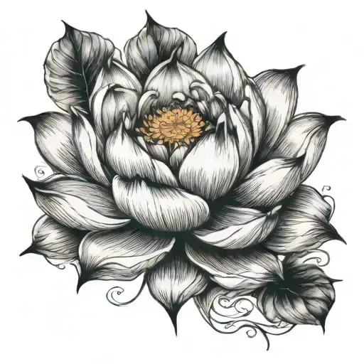 Lotus Flower In Fox Mouth Open