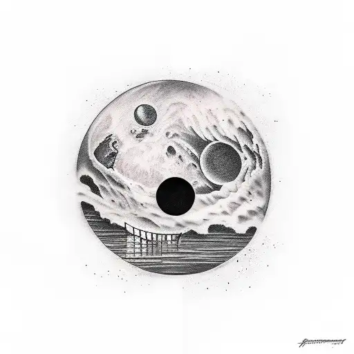 Dark Room Open Door Moon Stages