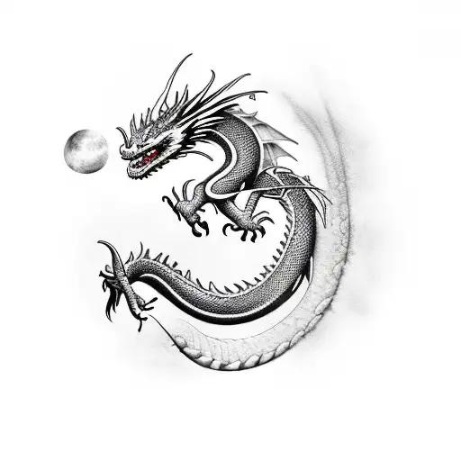 Dragon Ripping Out Of Skin