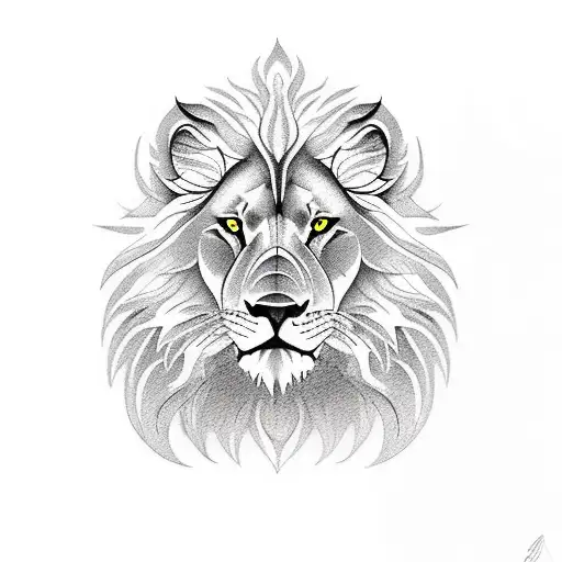 Lion And Wolf With Sunrise And Sunset