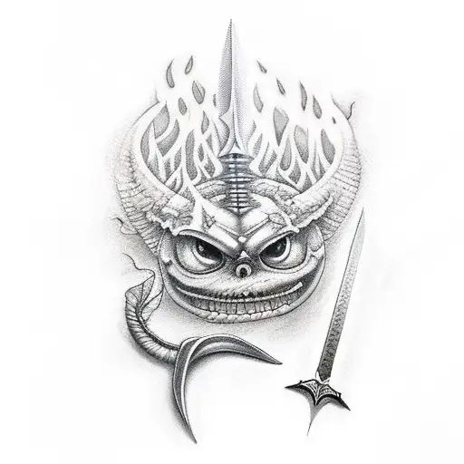 Sword With Fire And Platillos