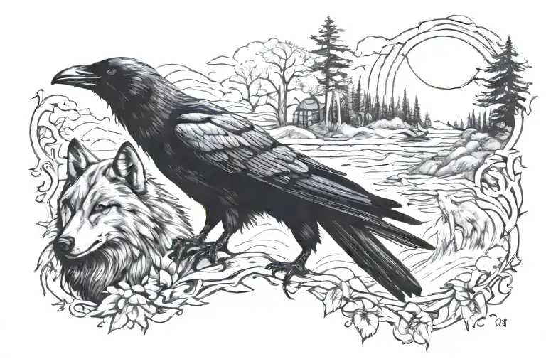 Crow And Wolf