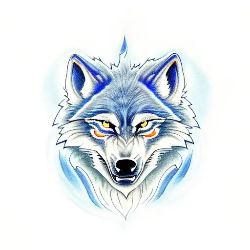 Werewolf With Blue And Orange Fire