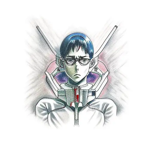 Create A Realistic Portrait Of A Character From Neon Genesis Evangelion With A Twist