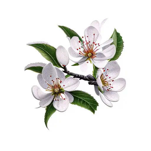 Two Crabapple Tree Blossoms