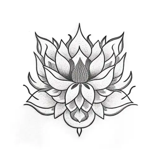 Phoenix With Lotus Flowers
