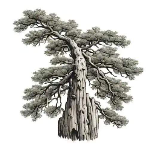 Cedar Tree With Mitten