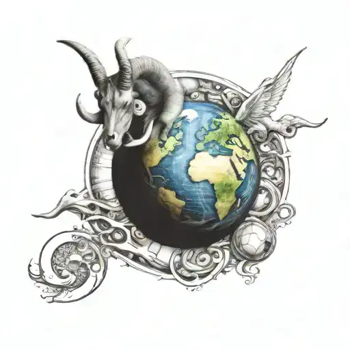 Capricorn And Planet Earth