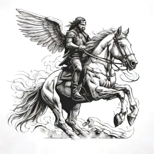 Death Angel Riding Horse