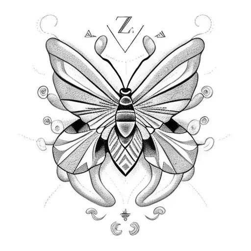 Moth With Zodiac Sign Leo