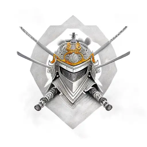 Samurai Com Armadura E Espada