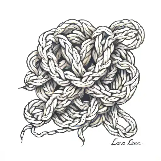 The Word 'Lee' Written Underneath An Image Of A Square Knot