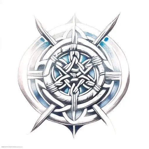 Celtic Warrior With Woad In Battle