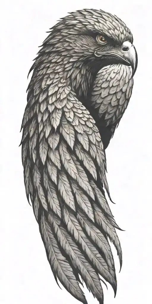 Flaming Phoenix Rising From Ash