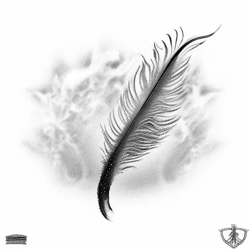 Tip Of A Writhing Feather In A Phoenix Feather