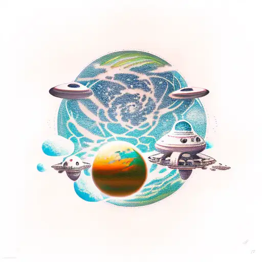 Astronaut Of No Man's Sky With A Green Planet Behind