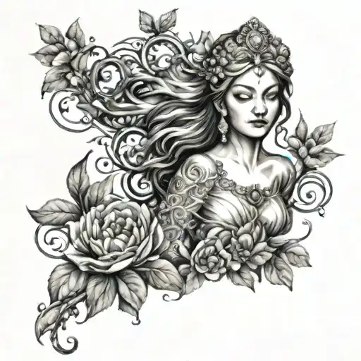 Goddess Nika Tattoo On The Forearm In The Style Of Realism