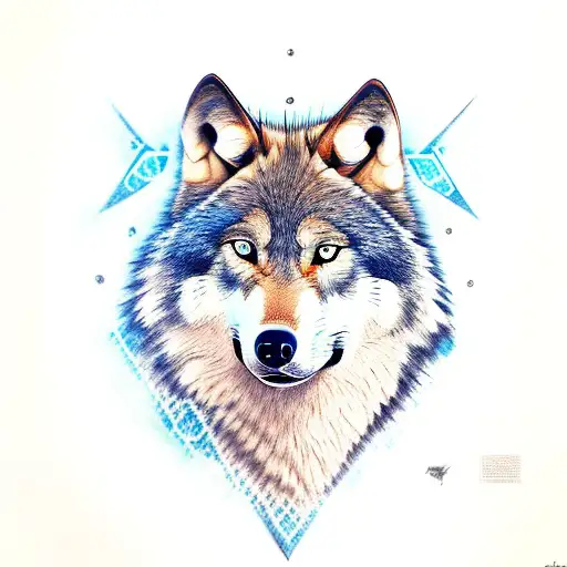 Wolf With Blue Eyes