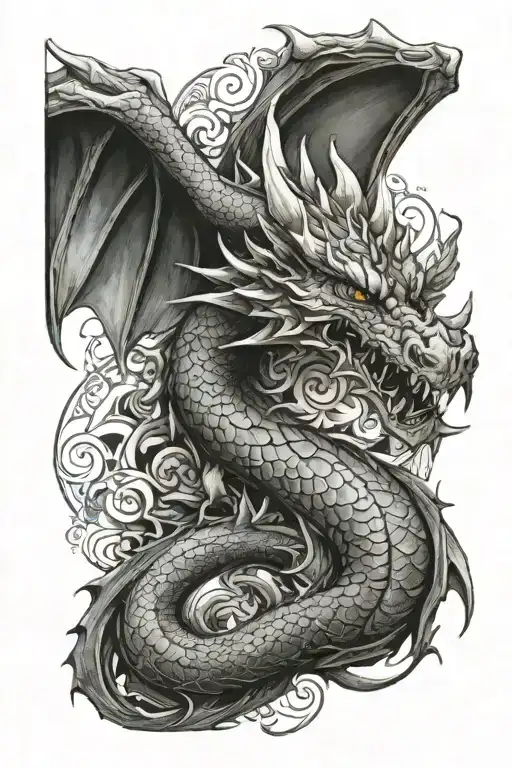 Dragon Sleeve Tattoo Design