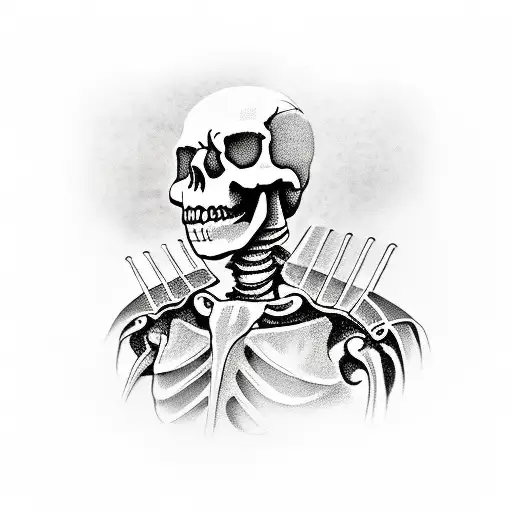 Skeleton Knight On A Horse