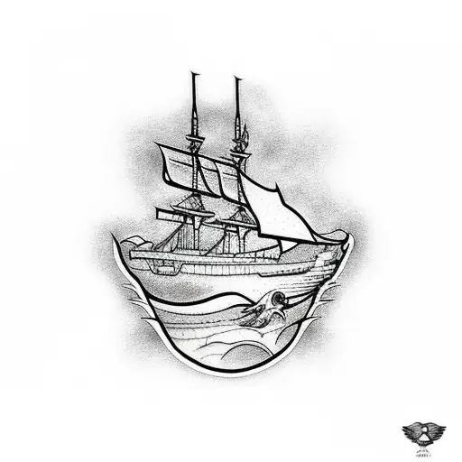 Sunken Ship Of The Little Mermaid