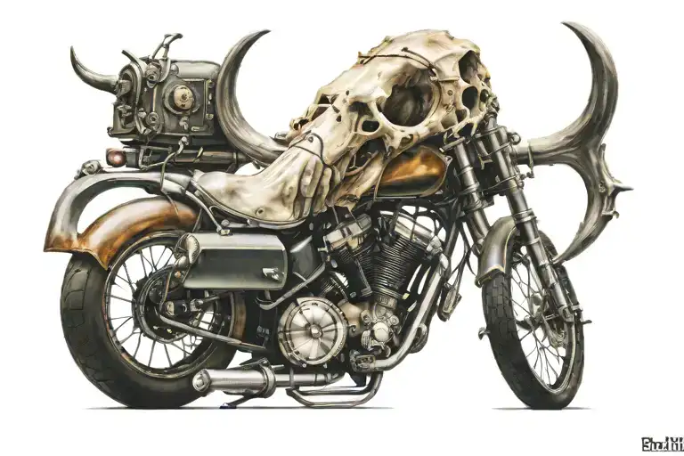 Bullet Bike And Travel And Trading Bull Skull