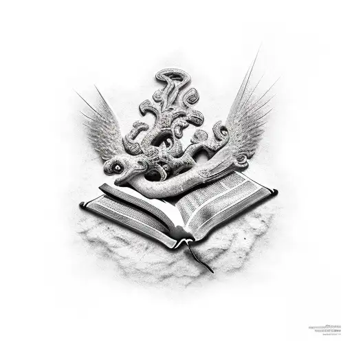 Bible Breaking Through Stone