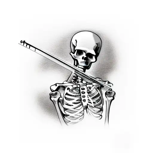 Skeleton Playing A Violin