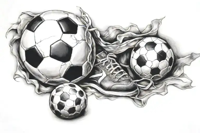Soccer Ball And Shoe