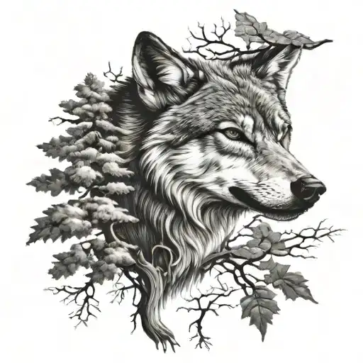 Wolf Forming From Tree