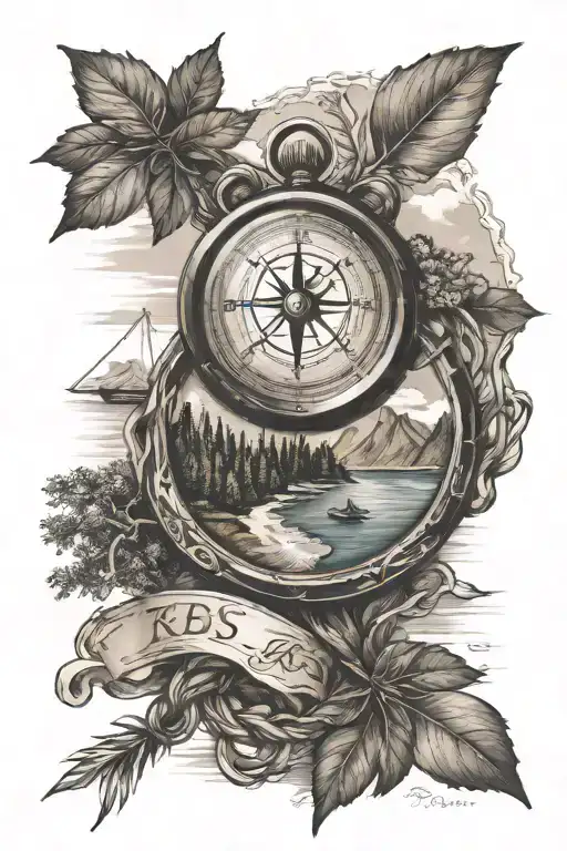 Landscape With Compass And A Knot