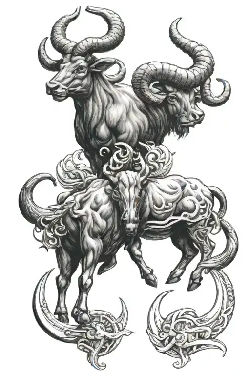 Combined Taurus And Capricorn Symbol
