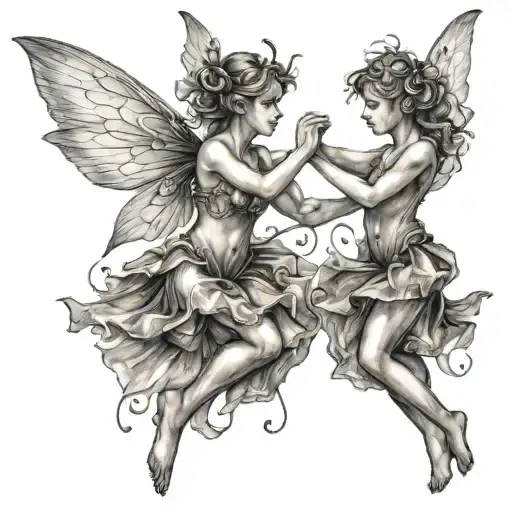 Big And Little Fairies Dancing