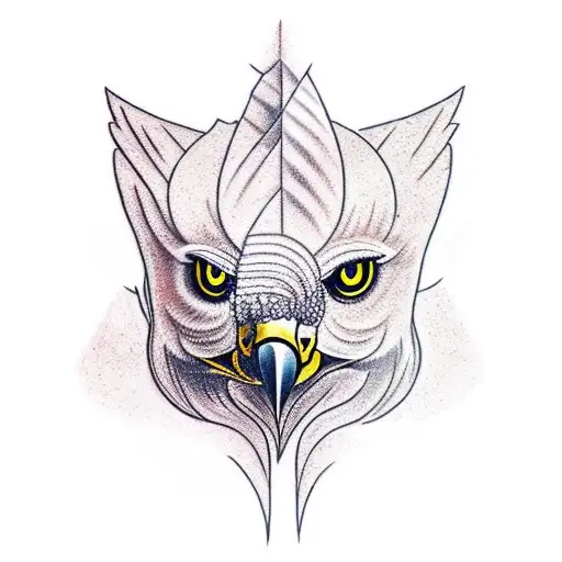 Hawk With Magnolia In The Mountains