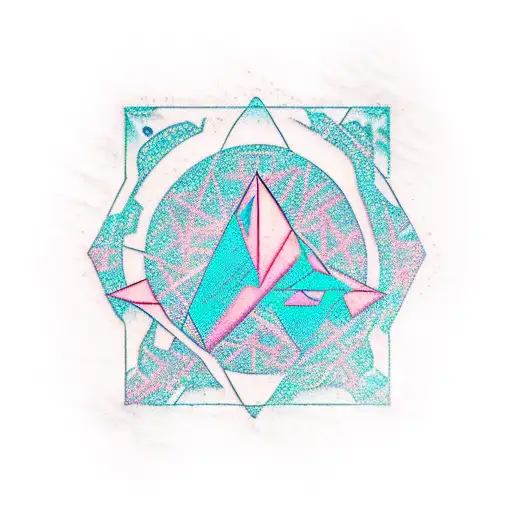 Cyberpunk Triangle With Rose