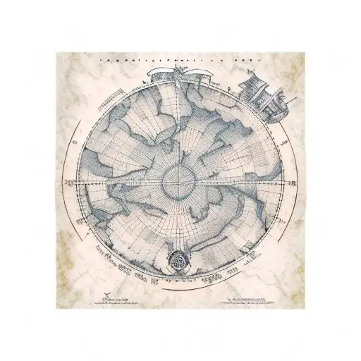 Nautical Old Map Scroll