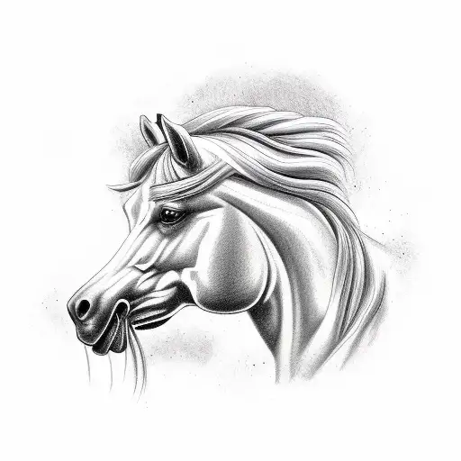 Horse With Zeus God Full Arm Tattoo Design