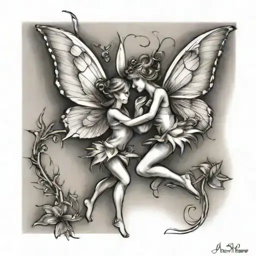 Big And Little Fairies Dancing