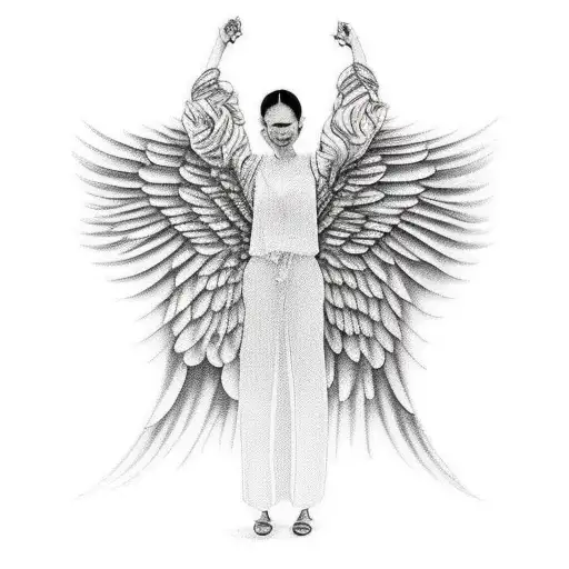 A Women Having Wings Who Loves To Travel And To Be Independent