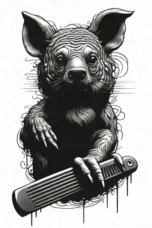 Animal With Two Combs Linear