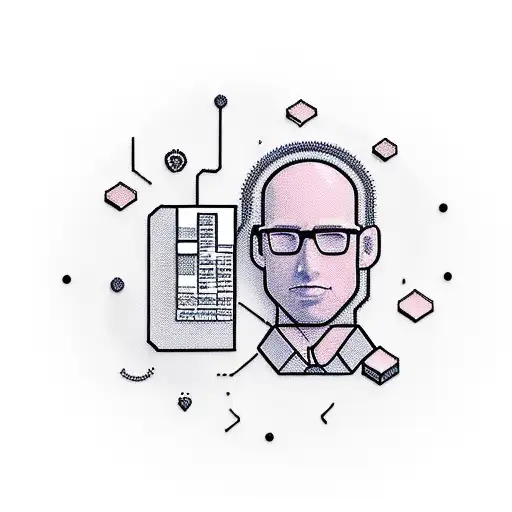 A Realistic Portrait Of A Sysadmin With A Cisco Router As A Background